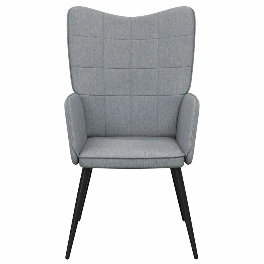 Chaise de relaxation Gris clair Tissu - 4