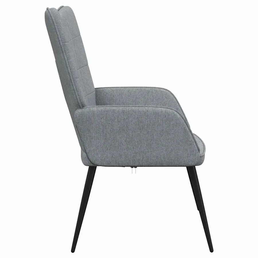 Chaise de relaxation Gris clair Tissu - 5
