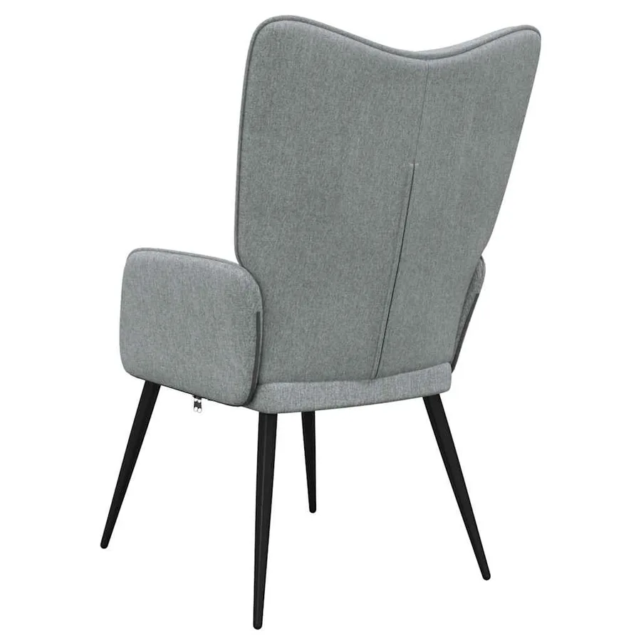 Chaise de relaxation Gris clair Tissu - 6
