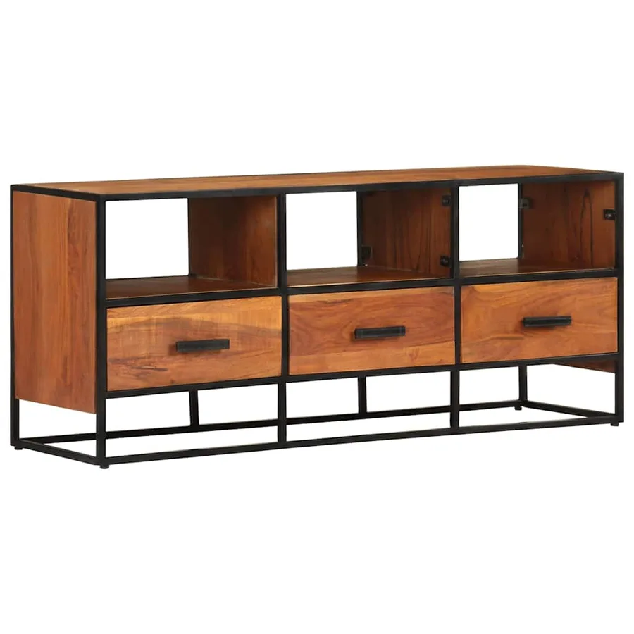 Meuble TV 110x30x45 cm Bois d'acacia massif - 10