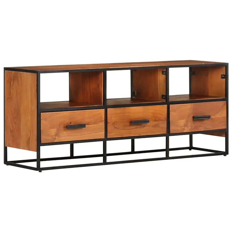 Meuble TV 110x30x45 cm Bois d'acacia massif - 11