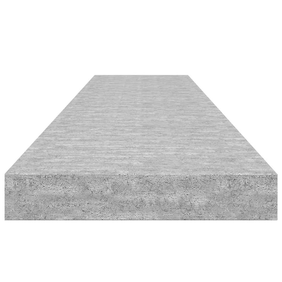 Étagères murales flottantes 4 pcs gris béton 120x23,5x3,8cm MDF - 8