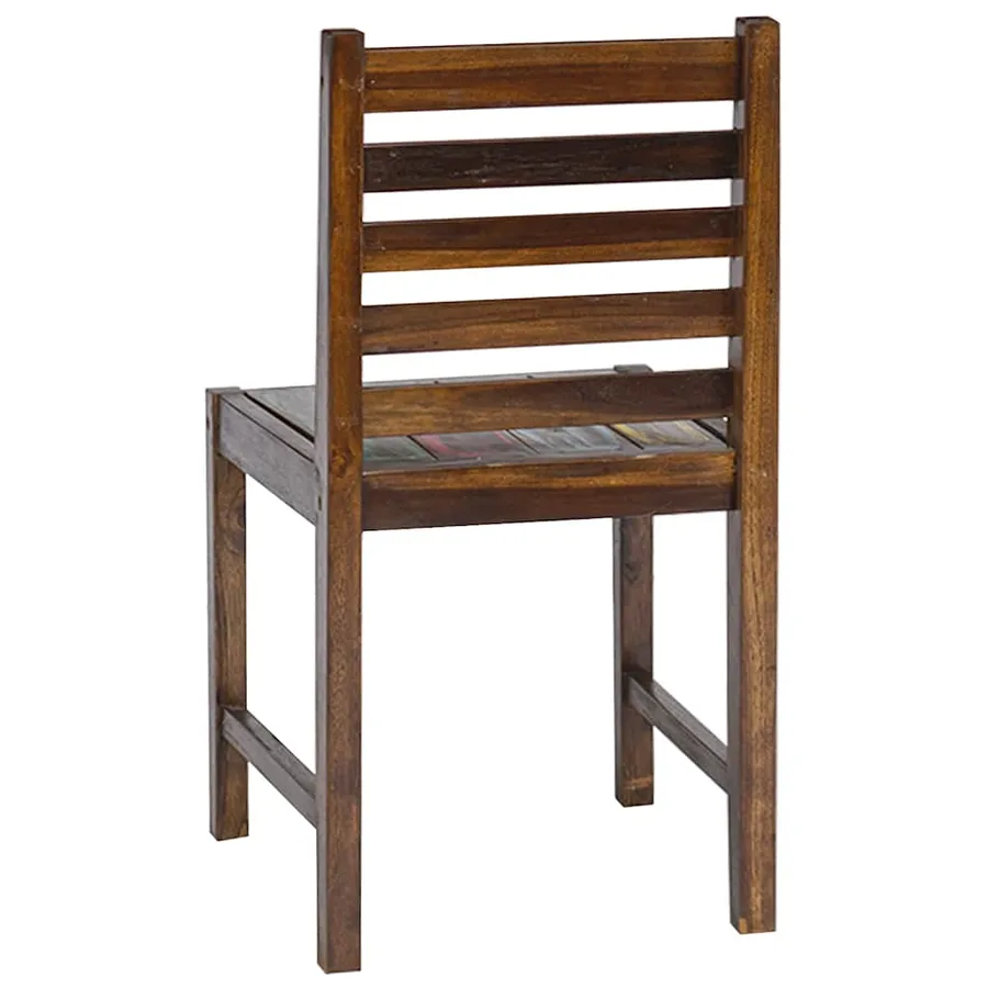 Chaises à manger lot de 2 bois de récupération solide - 5