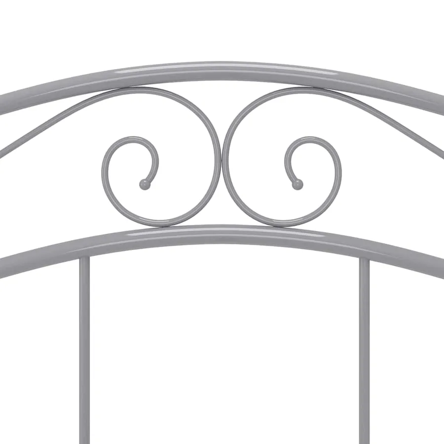 Cadre de lit sans matelas gris métal 120x200 cm - 7