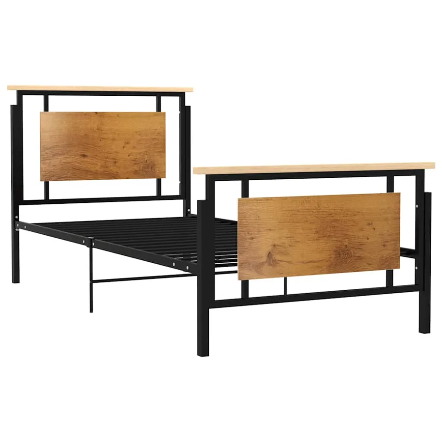 Cadre de lit sans matelas métal 100x200 cm - 2