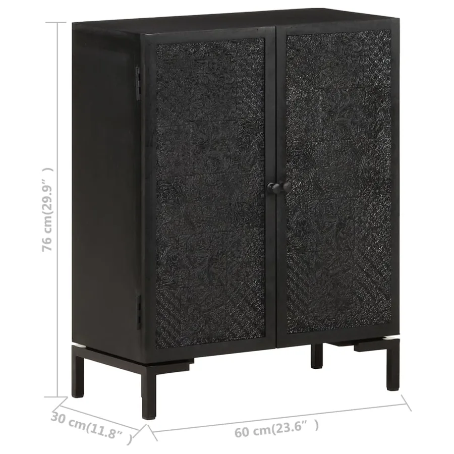Buffet 60x30x76 cm bois de manguier massif - 7