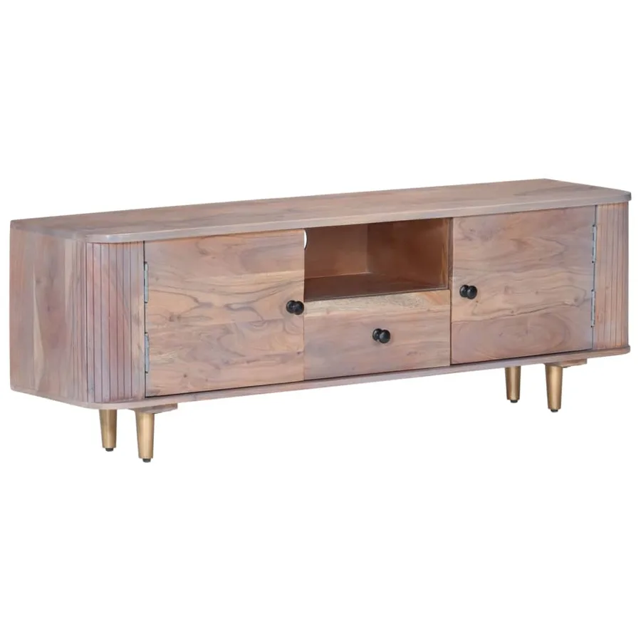 Meuble TV 118x30x40 cm Bois d'acacia massif - 11