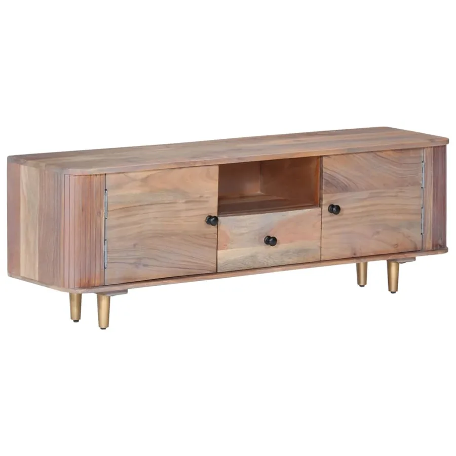 Meuble TV 118x30x40 cm Bois d'acacia massif - 13