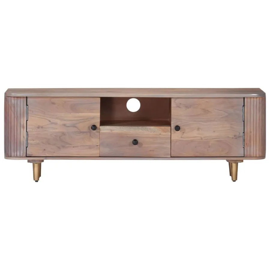 Meuble TV 118x30x40 cm Bois d'acacia massif - 3