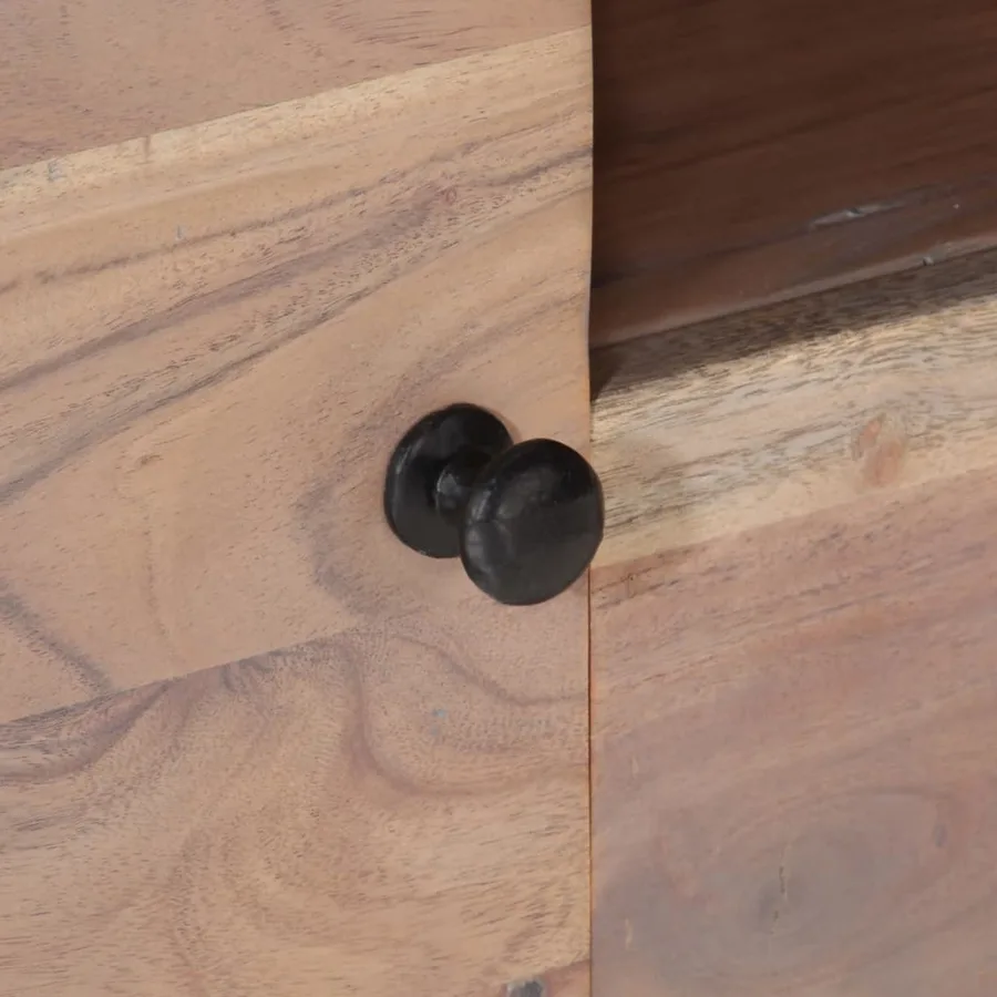 Meuble TV 118x30x40 cm Bois d'acacia massif - 7