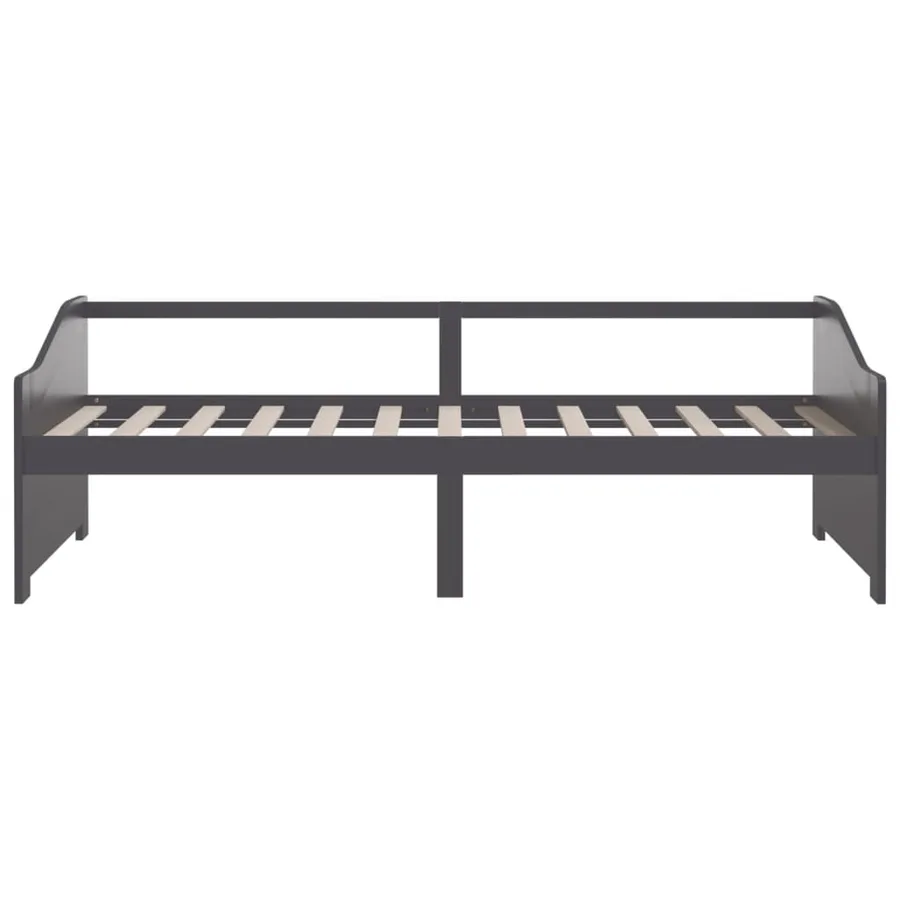 Lit de repos 3 places sans matelas Gris foncé 90x200 cm - 4