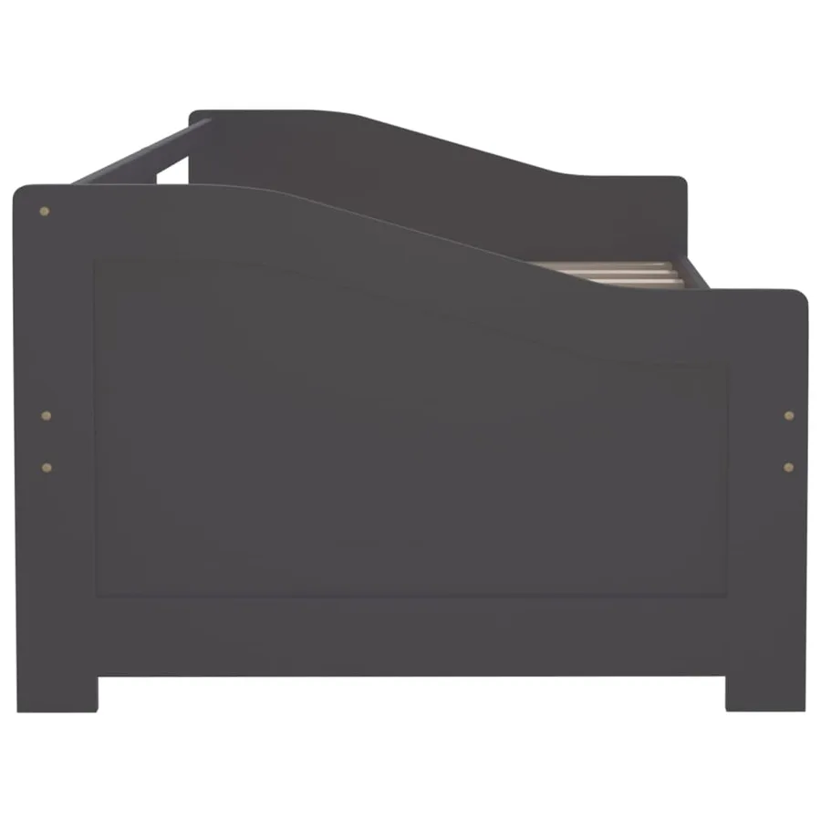 Lit de repos 3 places sans matelas Gris foncé 90x200 cm - 5