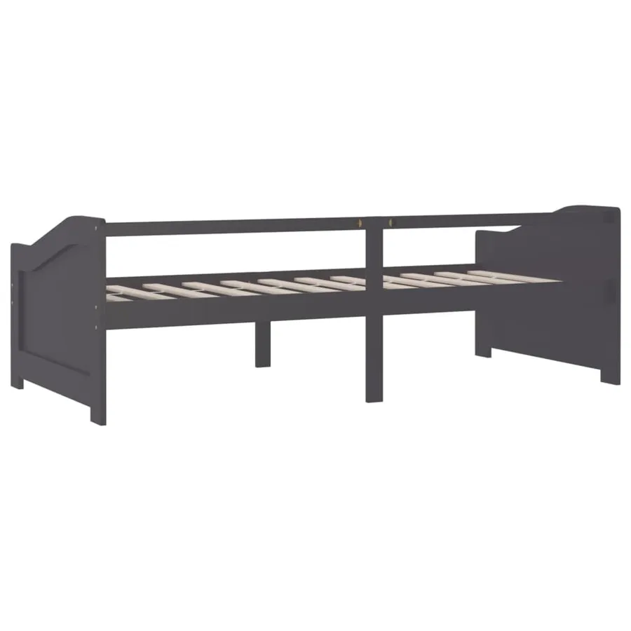 Lit de repos 3 places sans matelas Gris foncé 90x200 cm - 6