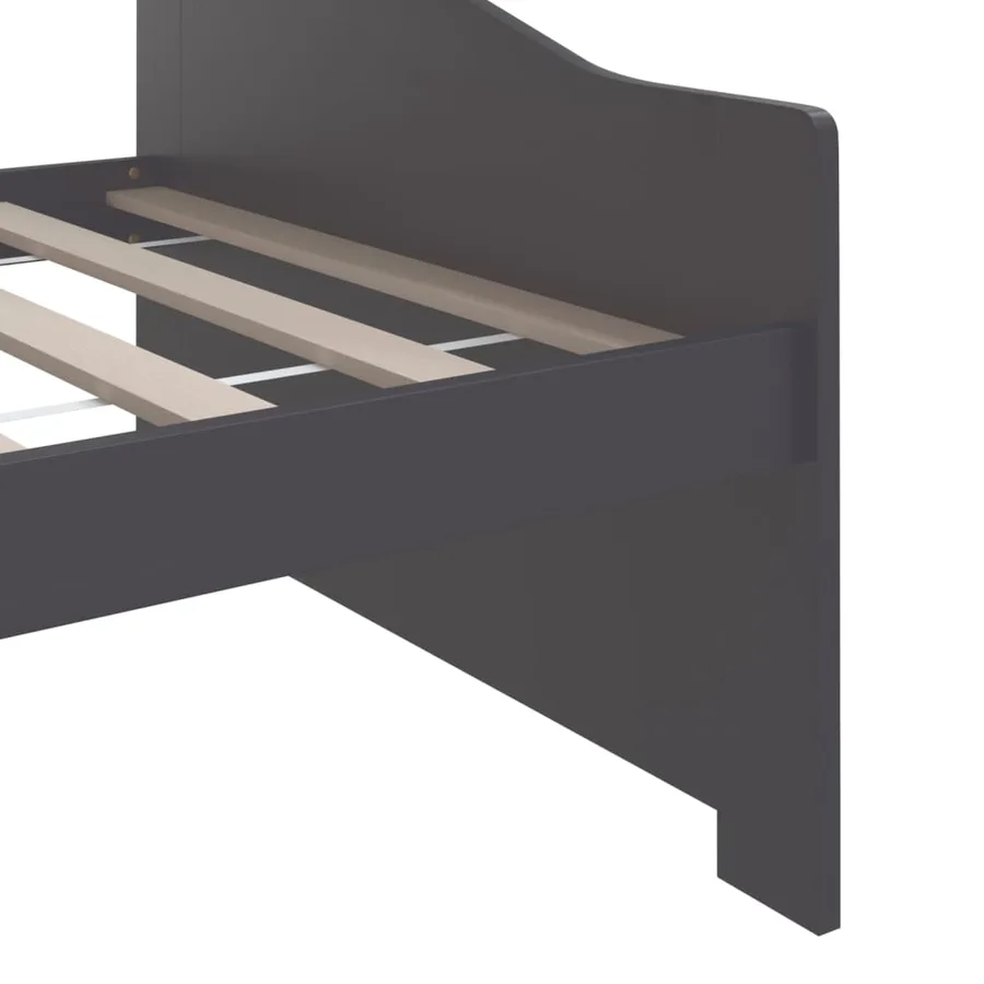 Lit de repos 3 places sans matelas Gris foncé 90x200 cm - 7