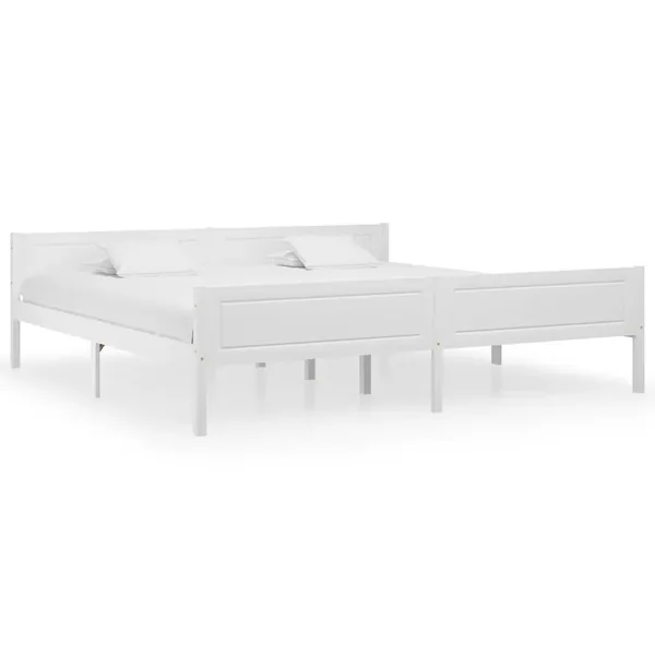 Cadre de lit sans matelas bois massif de pin blanc 200x200 cm