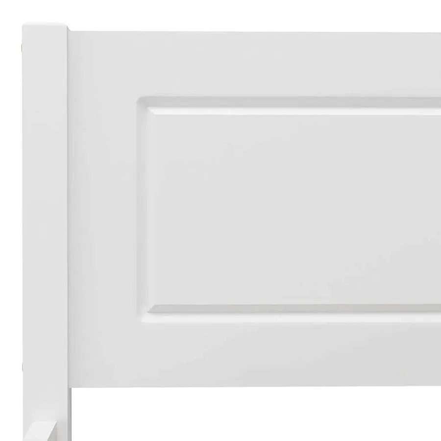 Cadre de lit sans matelas bois massif de pin blanc 200x200 cm - 5