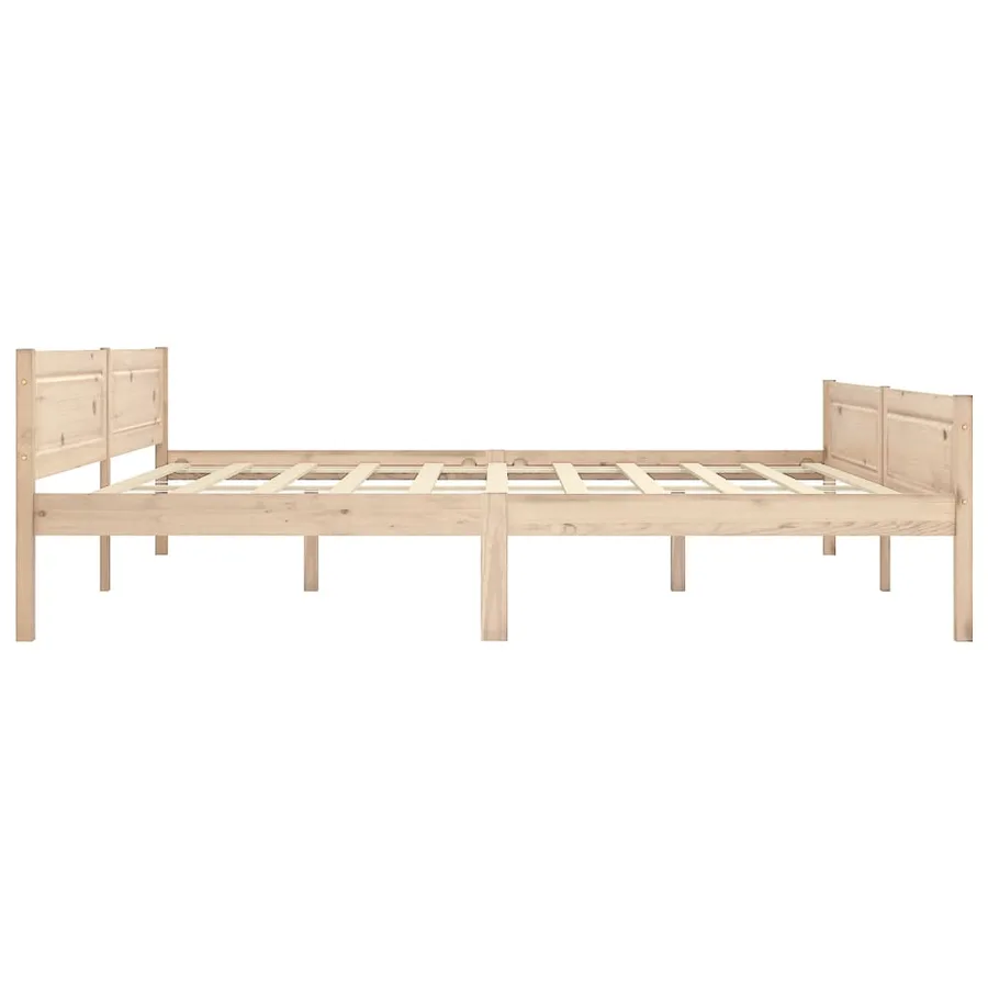 Cadre de lit sans matelas bois massif de pin 200x200 cm - 3