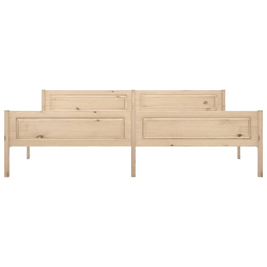 Cadre de lit sans matelas bois massif de pin 200x200 cm - 4