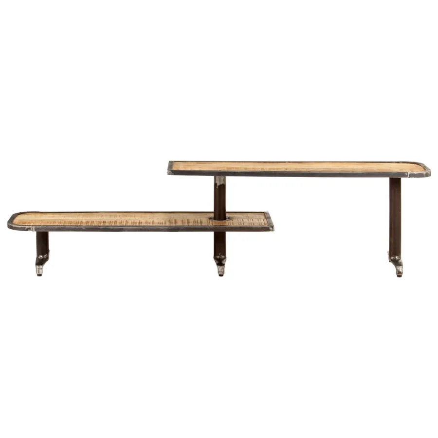 Meuble TV 160x30x40 cm Bois de manguier massif - 2