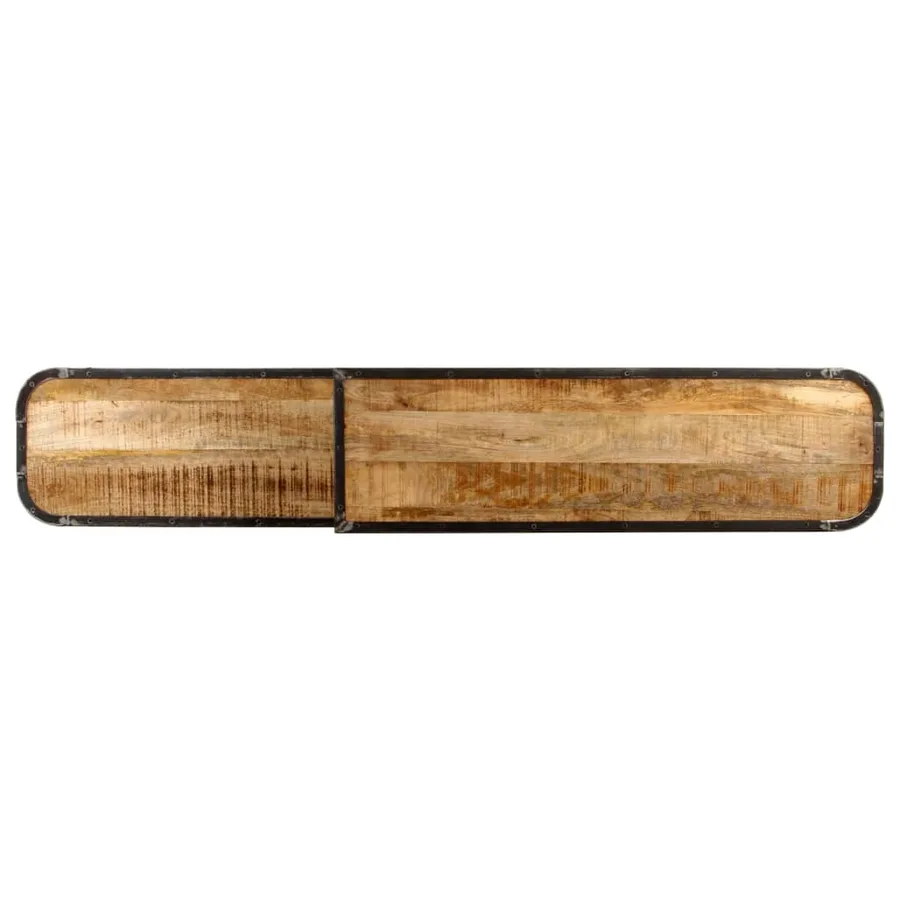Meuble TV 160x30x40 cm Bois de manguier massif - 3