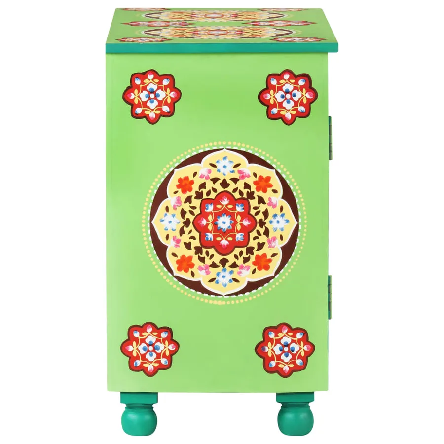 Buffet peint à la main Multicolore 70x35x60 cm Bois de manguier - 4