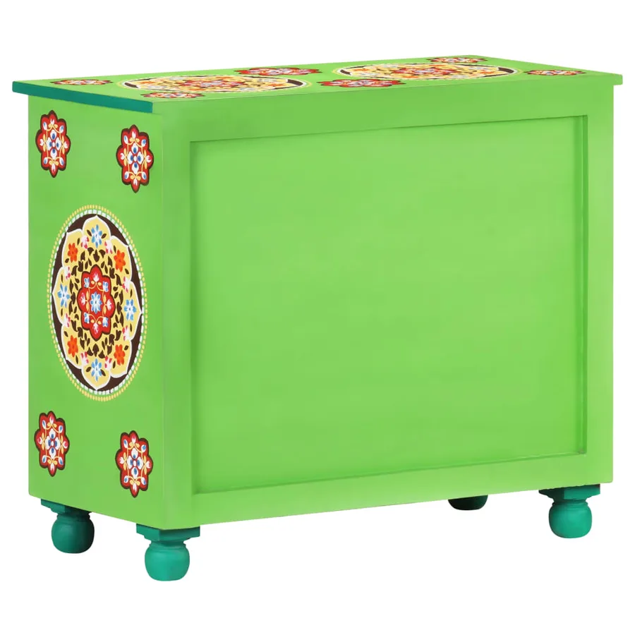 Buffet peint à la main Multicolore 70x35x60 cm Bois de manguier - 5