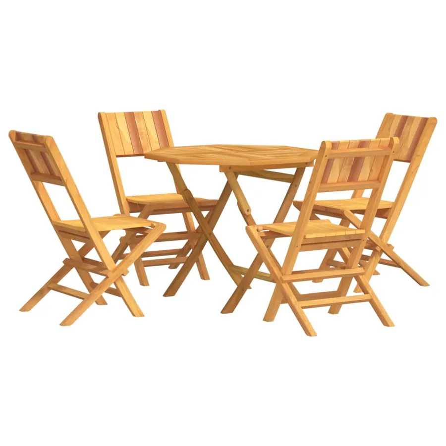 Ensemble à manger de jardin 5 pcs Bois de teck massif - 2