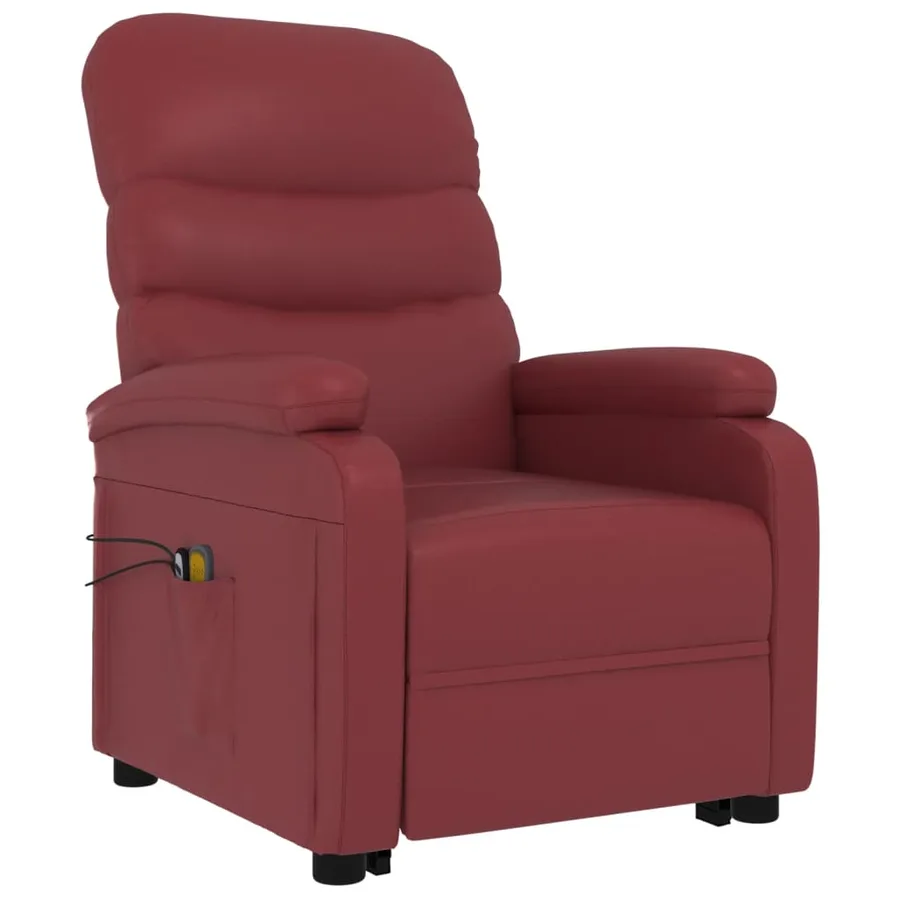 Fauteuil de massage Rouge bordeaux Similicuir - 3