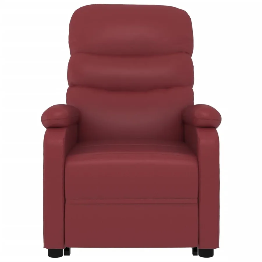 Fauteuil de massage Rouge bordeaux Similicuir - 4