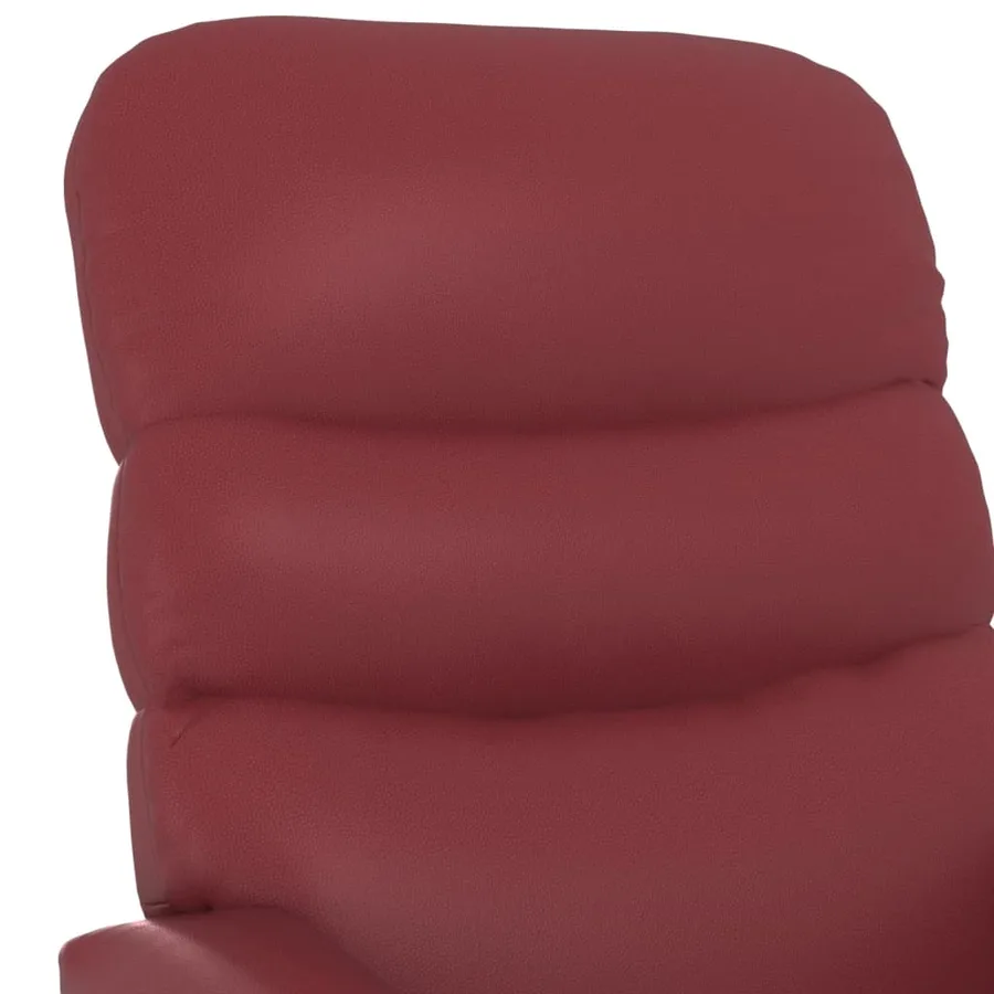 Fauteuil de massage Rouge bordeaux Similicuir - 7