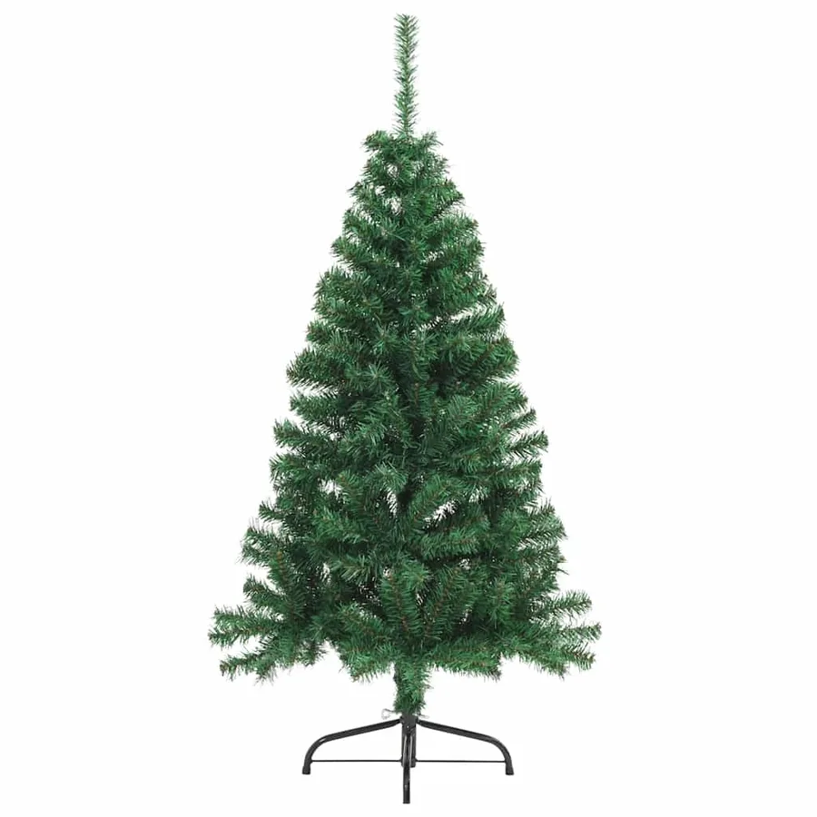 Sapin de Noël artificiel moitié avec support vert 150 cm PVC - 4