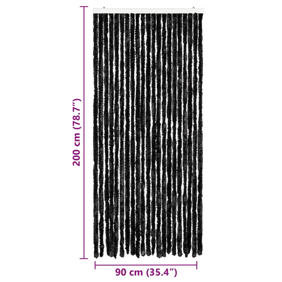 Moustiquaire Anthracite 90x200 cm Chenille - 7