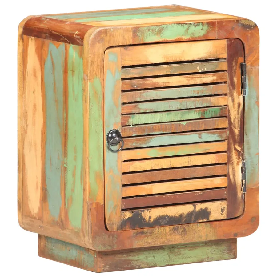 Table de chevet 40 x 30 x 50 cm Bois de récupération massif - 8