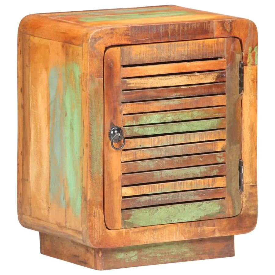 Table de chevet 40 x 30 x 50 cm Bois de récupération massif - 9