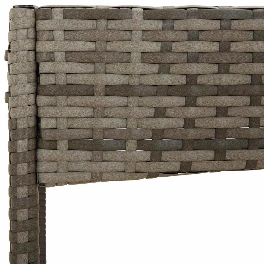 Salon de jardin 4 pcs avec coussins Gris Résine tressée - 6