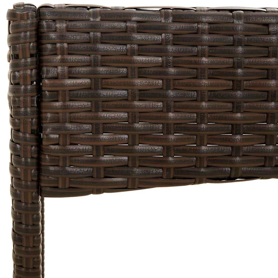 Salon de jardin 4 pcs avec coussins Marron Résine tressée - 6