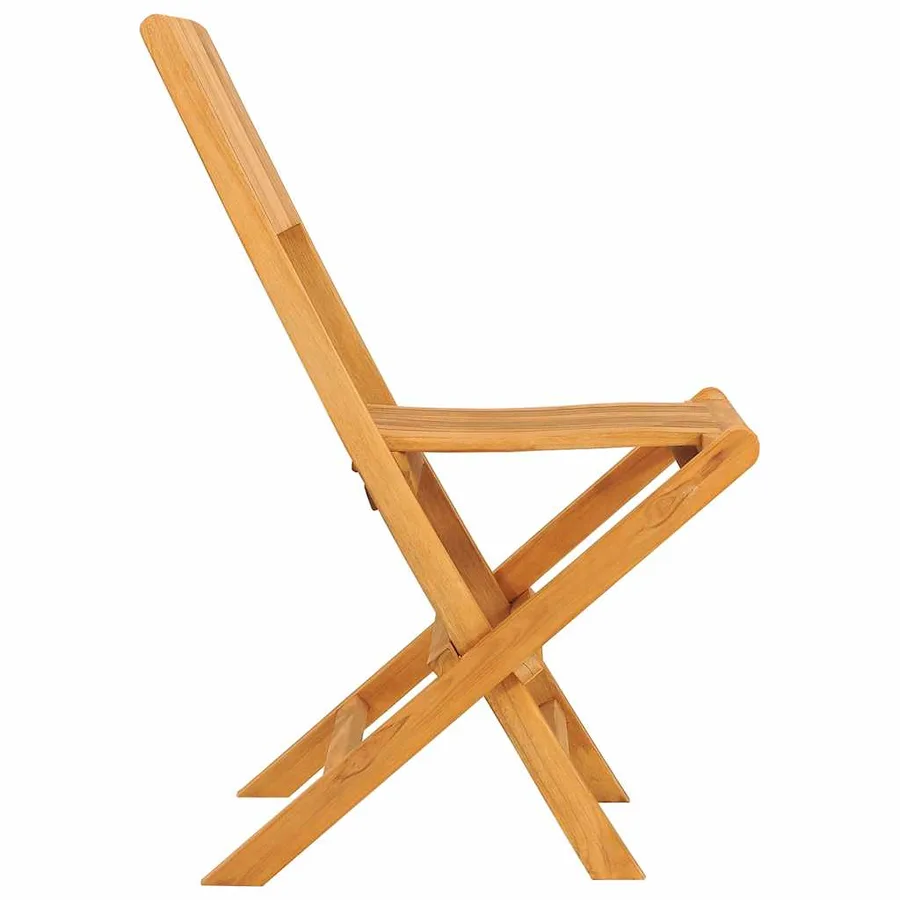 Chaises de jardin pliantes lot de 8 47x61x90cm bois massif teck - 4