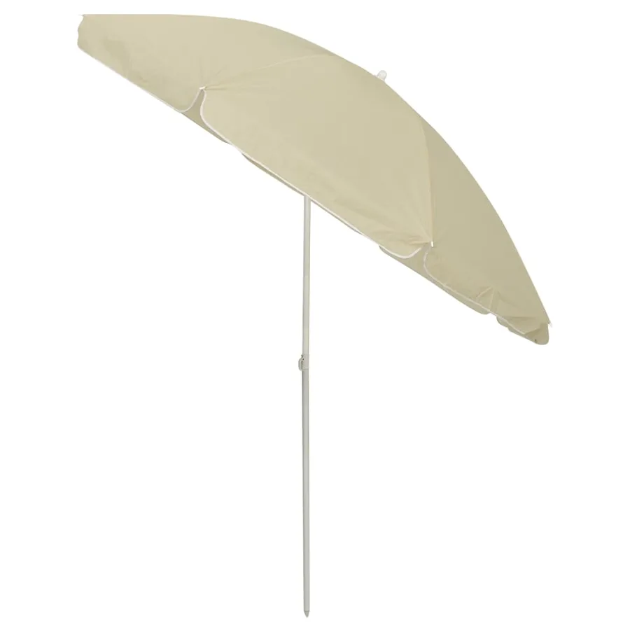 Parasol de plage jaune sable 240 cm - 3