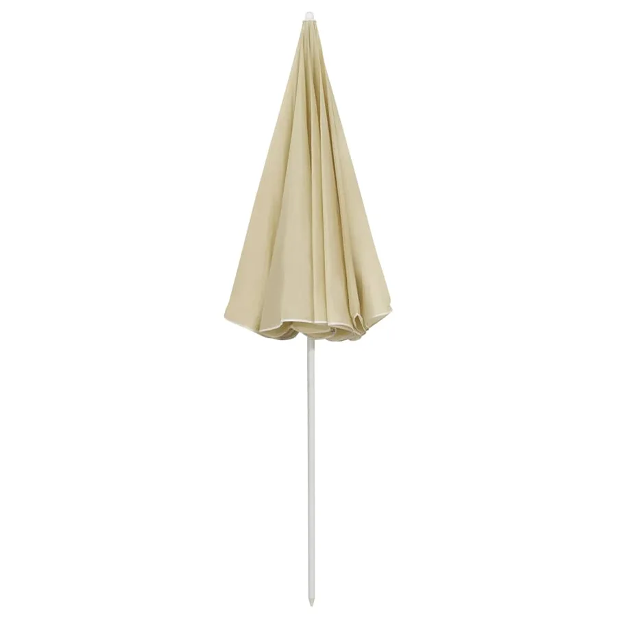 Parasol de plage jaune sable 240 cm - 4