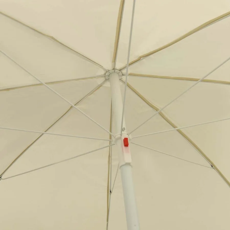 Parasol de plage jaune sable 240 cm - 5