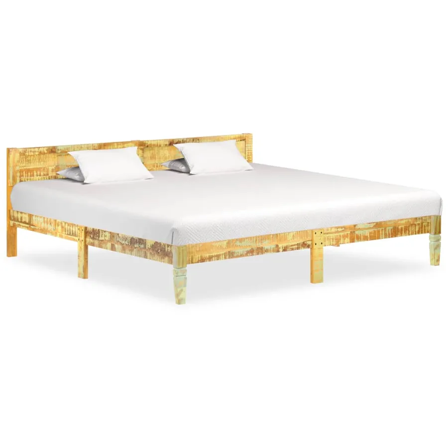 Cadre de lit sans matelas Bois de récupération massif 200x200cm