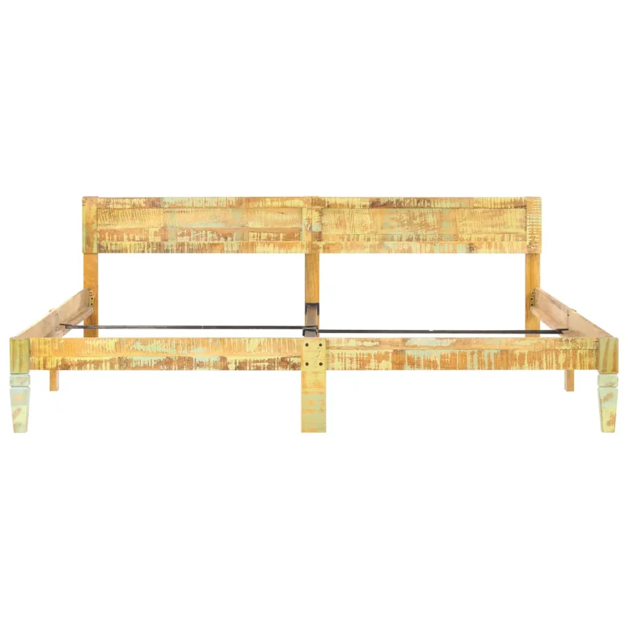 Cadre de lit sans matelas Bois de récupération massif 200x200cm - 3