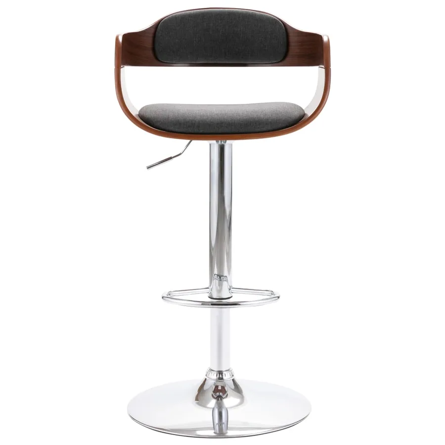 Tabouret de bar Contreplaqué et tissu gris - 2