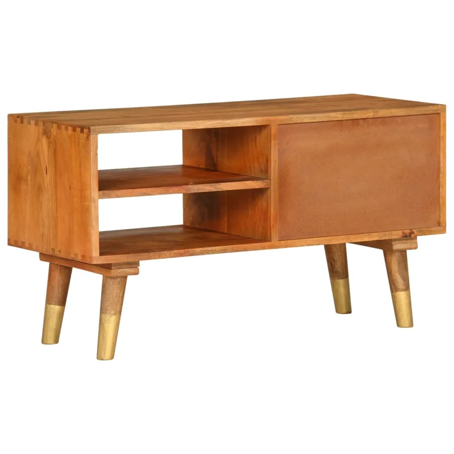 Meuble TV 85x35x47 cm Bois massif de manguier - 4