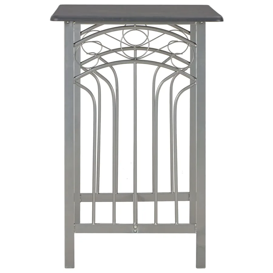 Ensemble de bar 3 pcs Bois et acier Anthracite - 4