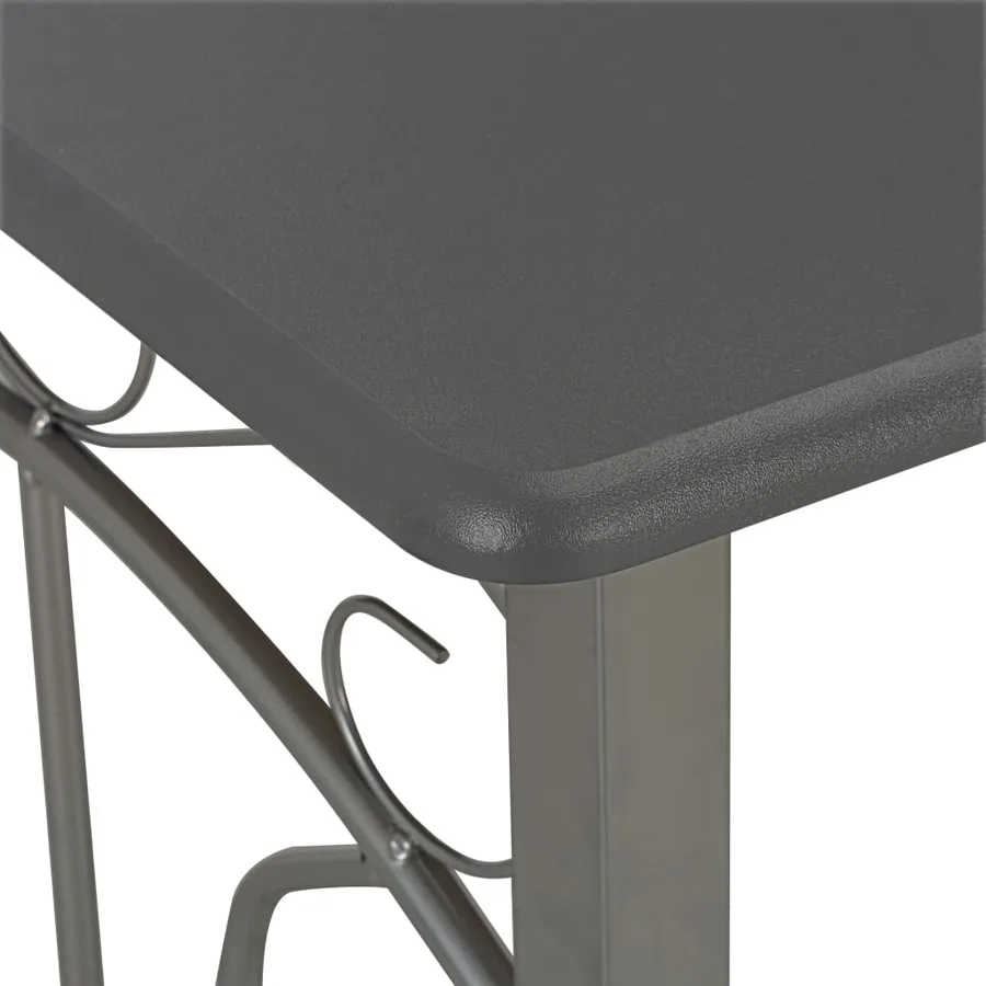 Ensemble de bar 3 pcs Bois et acier Anthracite - 5