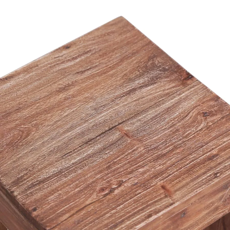 Table basse 30x30x30 cm bois d'acajou massif - 4