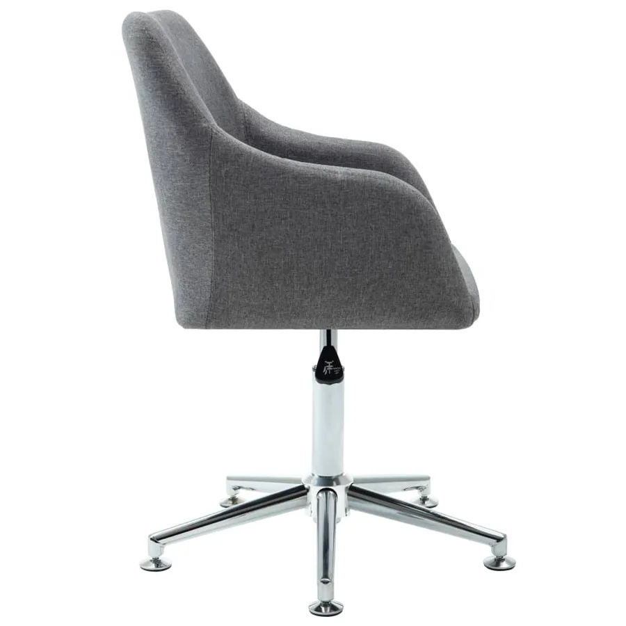 Chaise pivotante à manger gris clair tissu - 3