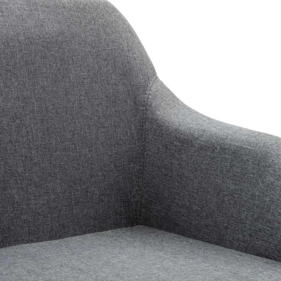 Chaise pivotante à manger gris clair tissu - 6