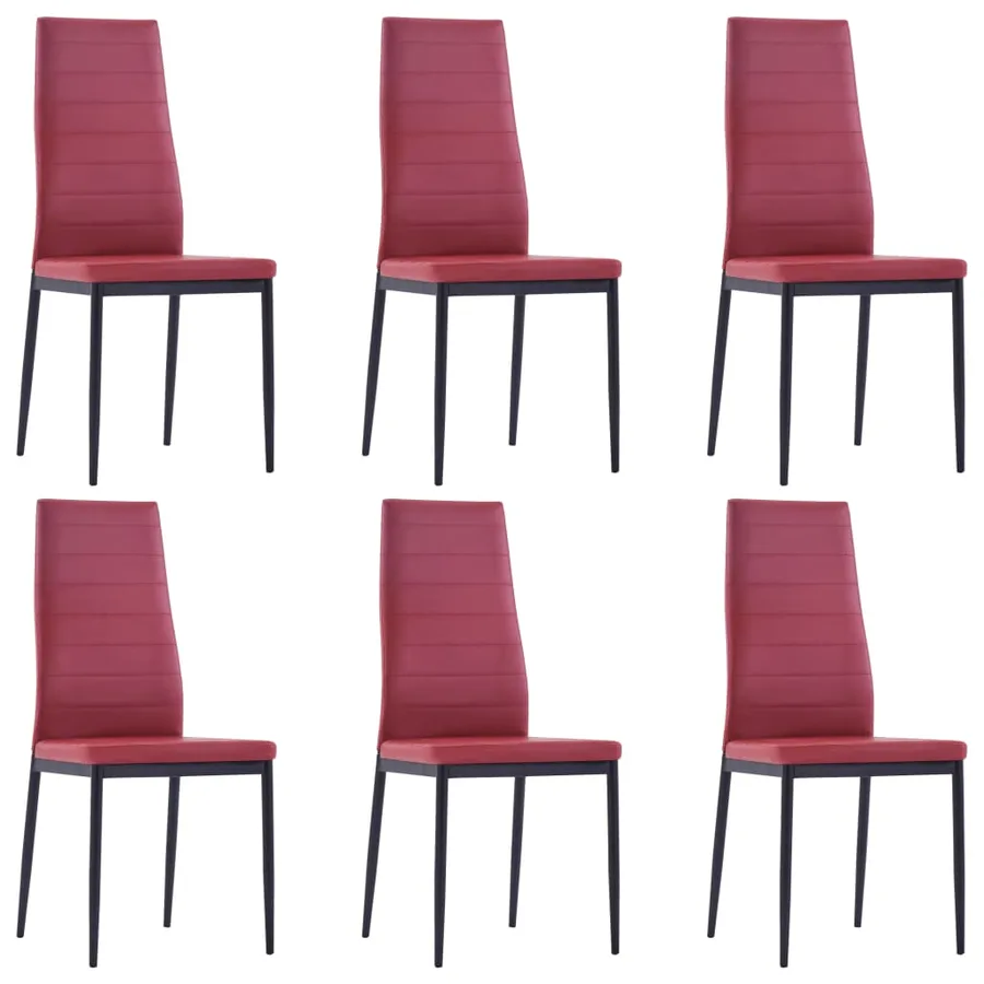 Mobilier de salle à manger 7 pcs Rouge bordeaux - 6